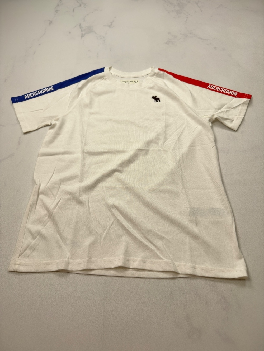 Abercrombie Kids Style T Shirt White 2010s Minimalist - Boys 15/16